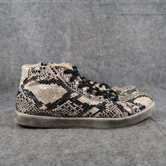 Carbon Elements Shoes Womens 10/11 Sneaker Fashion High Top Snakeskin Zip Casual - Picture 1 of 12